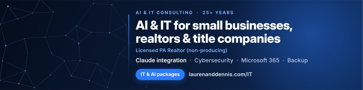 AI & IT for small businesses, realtors & title companies — Claude integration, cybersecurity, Microsoft 365, backup. IT & AI packages.